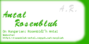 antal rosenbluh business card
